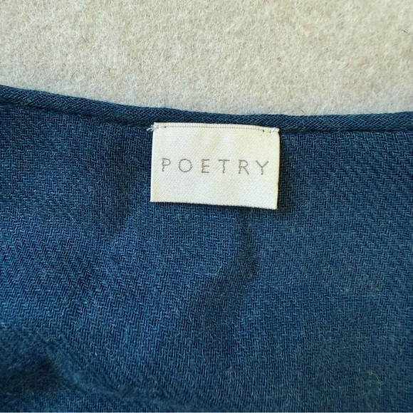 Poetry Wool Blend Smocked Midi Dress US 14 NWOT - Picture 2 of 9